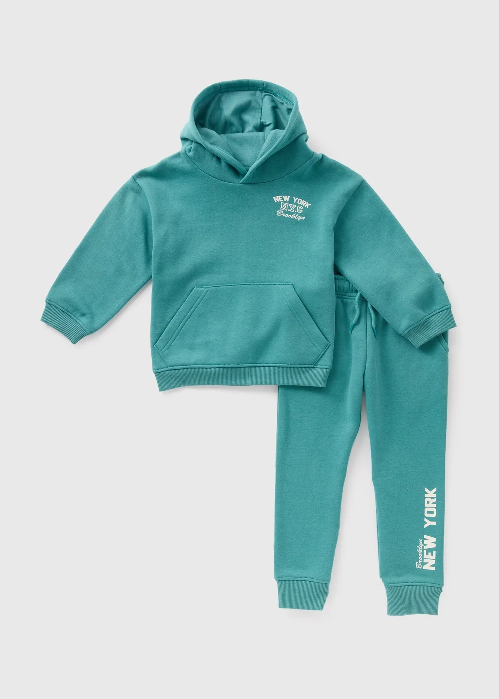 Boys Teal Hoodie & Jogging Bottoms Set (1-7yrs) - 1 half year to 2 Image 1