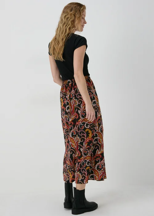 Black Paisley Midi Skirt - 8 Image 2