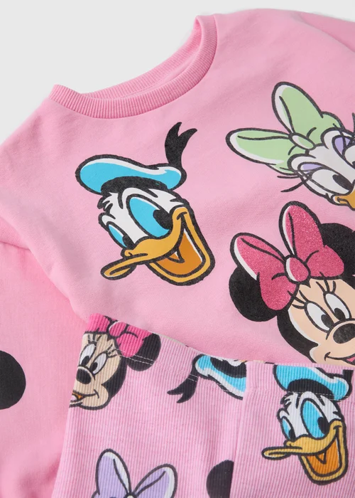 Disney Girls Pink Minnie & Friends Sweatshirt & Legging Set (1-7yrs) - 1 half year to 2 Image 2