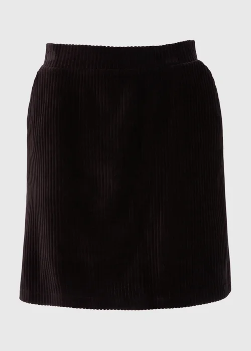 Black Cord Mini Skirt - 8 Image 5