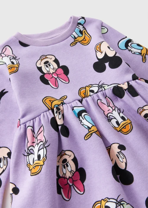 Disney Kids Purple Minnie Sweat Dress (1-7yrs) - 1 half year to 2 Image 2