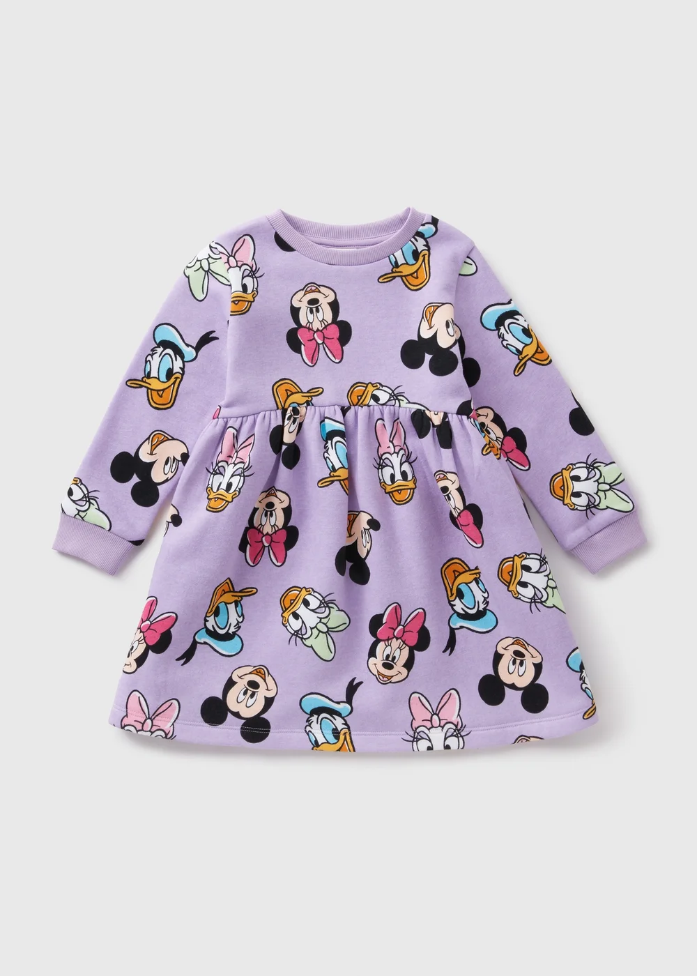 Disney Kids Purple Minnie Sweat Dress (1-7yrs) - 1 half year to 2 Image 1
