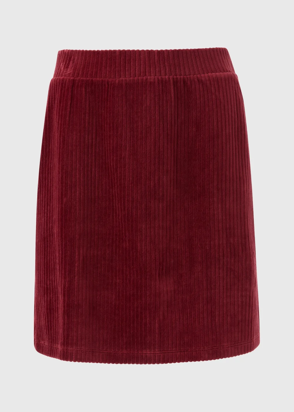 Burgundy Cord Mini Skirt - 8 Image 5