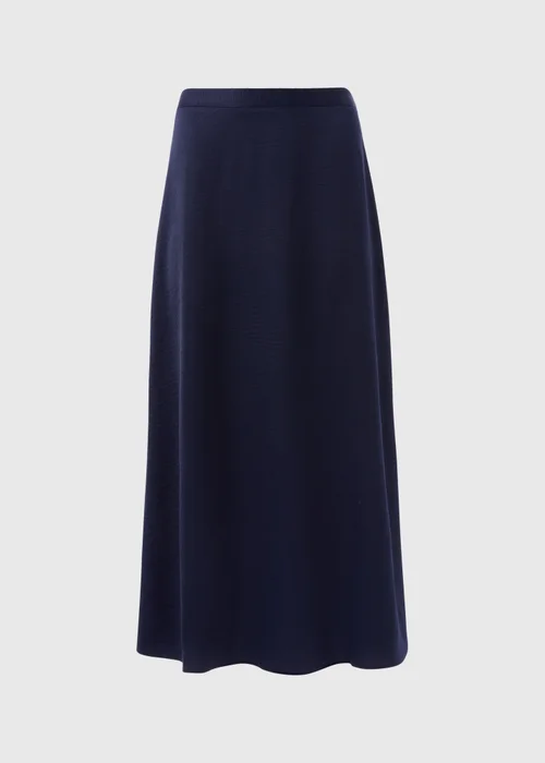Navy Satin Midaxi Slip Skirt - 8 Image 5