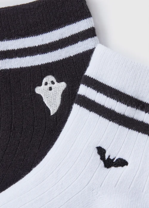2 Pack Kids Black Halloween Socks (Younger 6-Older 6.5) - 4-6.5 Image 2