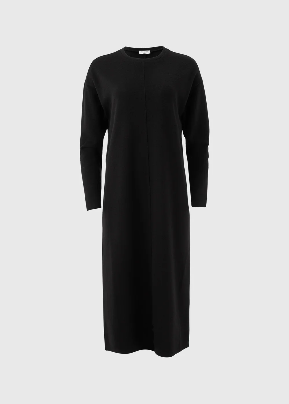 Black Ribbed Midi Dress - 8 Image 5