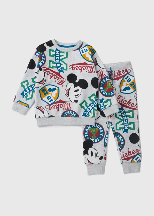 Disney Kids Grey Sweatshirt & Jogging Bottoms Set (1-7yrs) - 1 half year to 2 Image 1