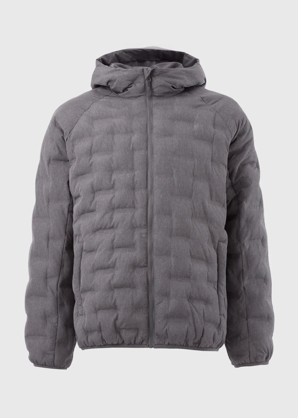 Grey Quilted Puffer Jacket - S Image 4