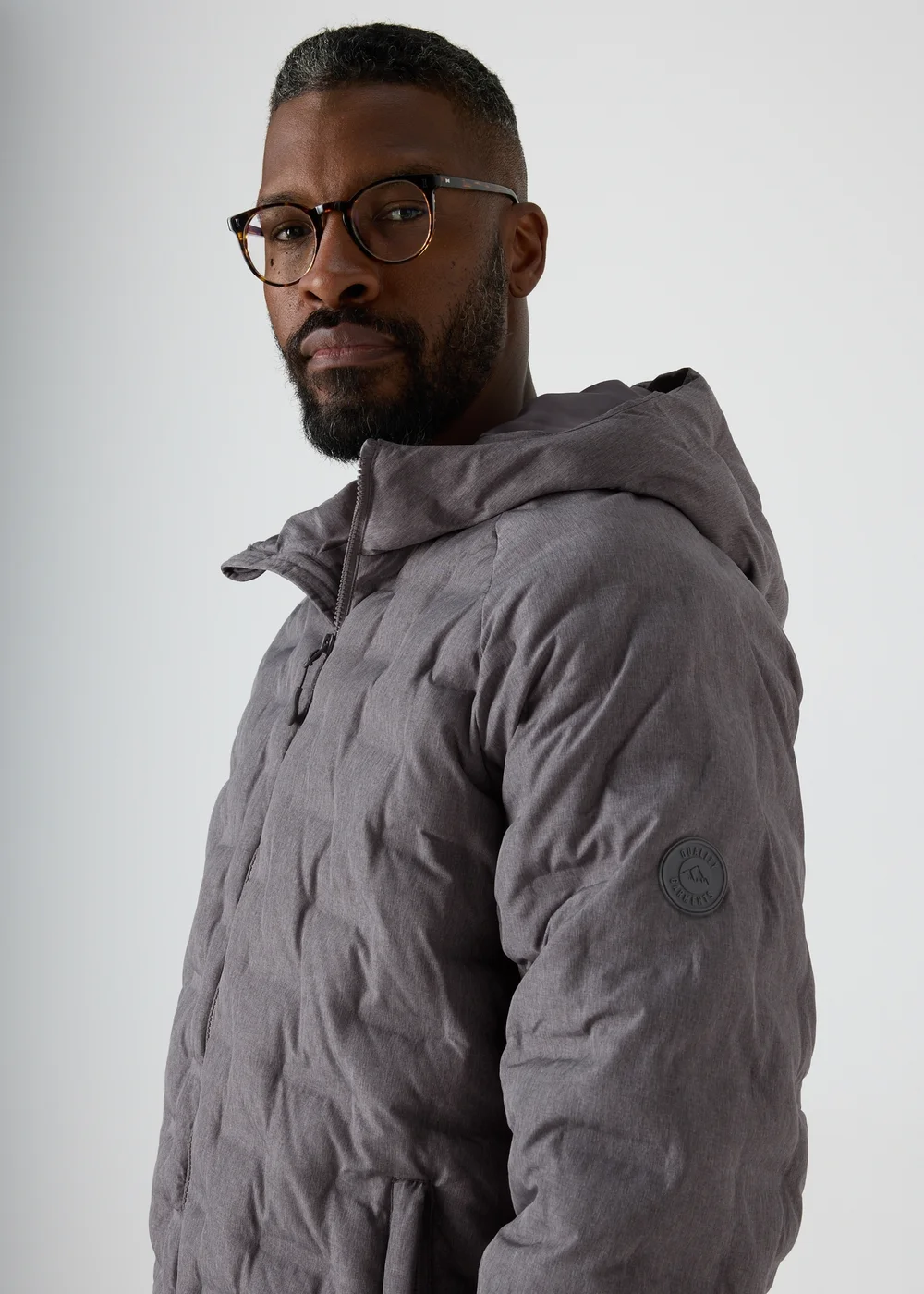 Grey Quilted Puffer Jacket - S Image 3