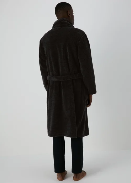 Charcoal Fleece Dressing Gown - Extra small Image 2