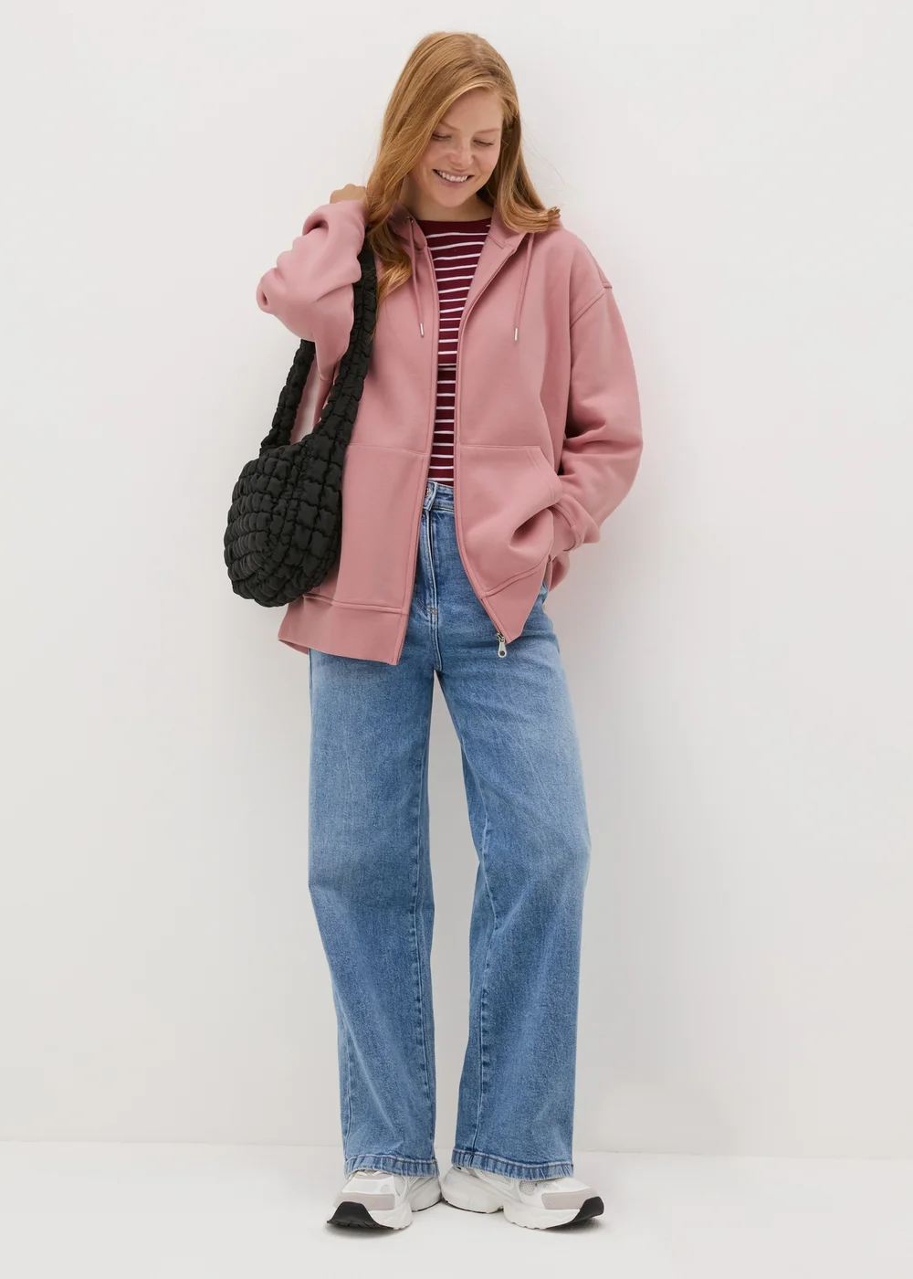 Pink Zipped Hoodie - S Image 3