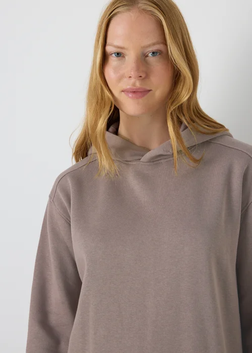 Brown Longline Hoodie - S Image 3