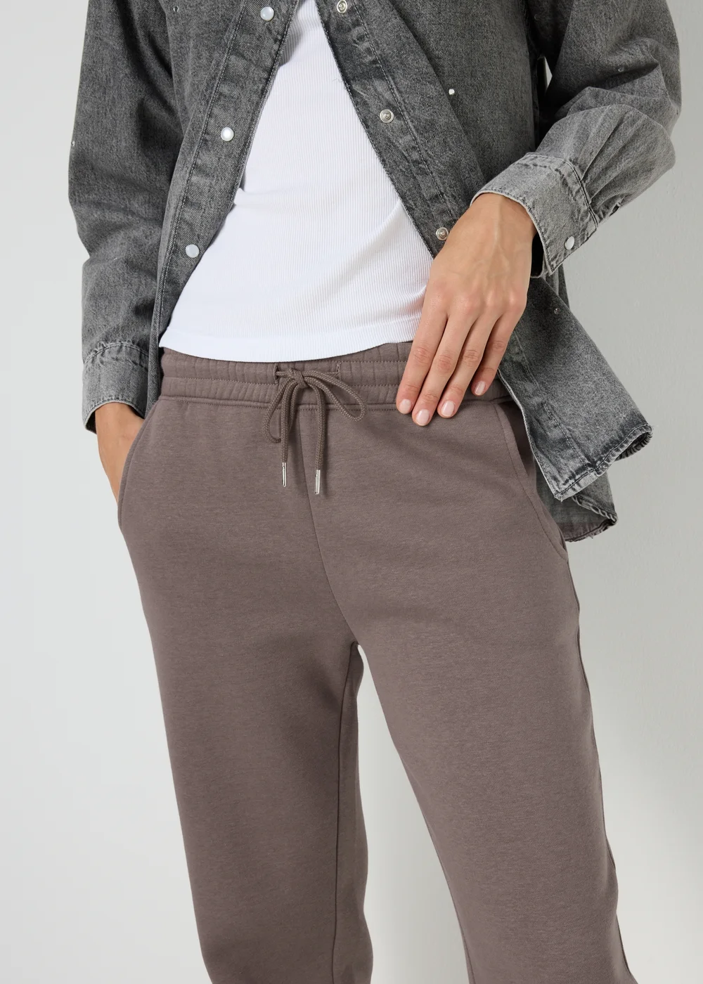 Brown Straight Jogging Bottoms - S Image 3