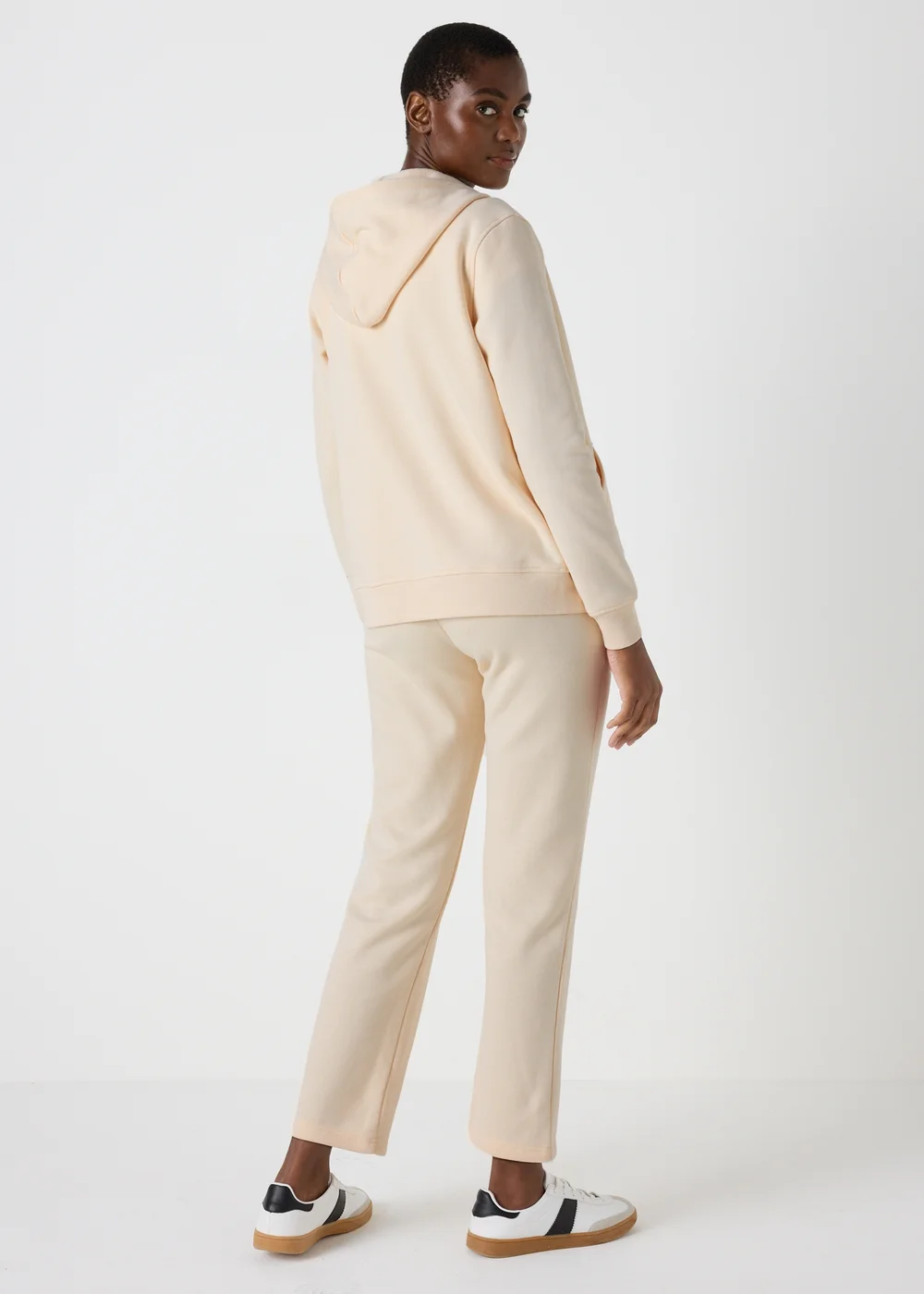 Cream Straight Jogging Bottoms - S Image 2