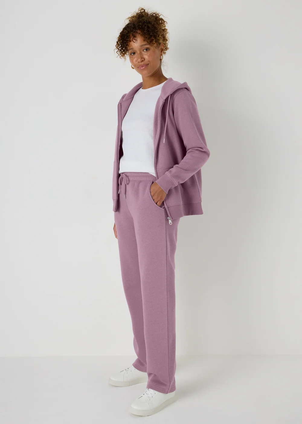 Purple Straight Jogging Bottoms - S Image 1