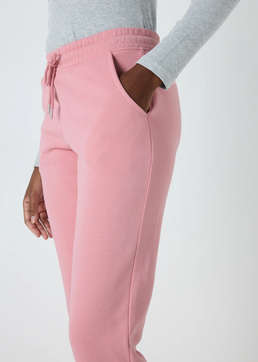 Pink Straight Jogging Bottoms - Small Image 3