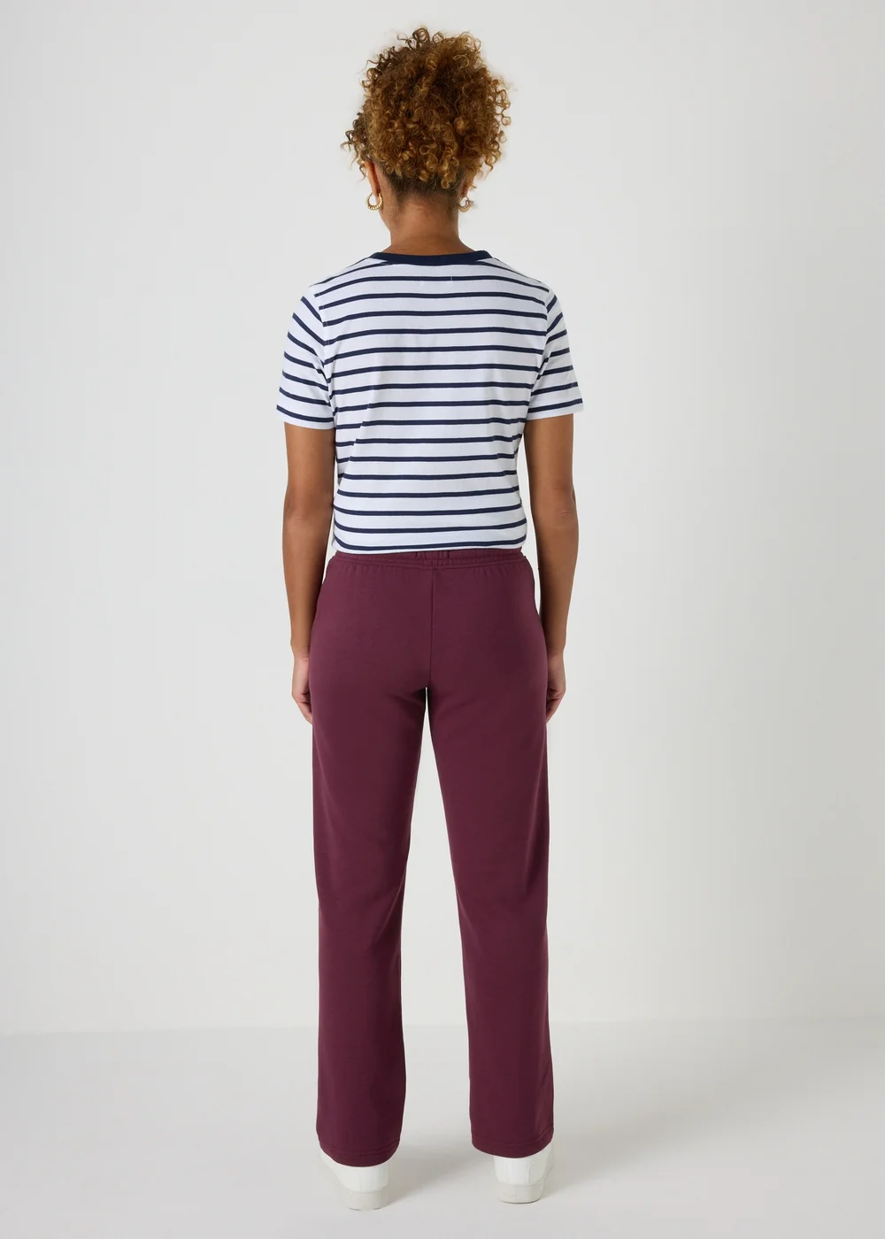 Burgundy Straight Jogging Bottoms - S Image 2