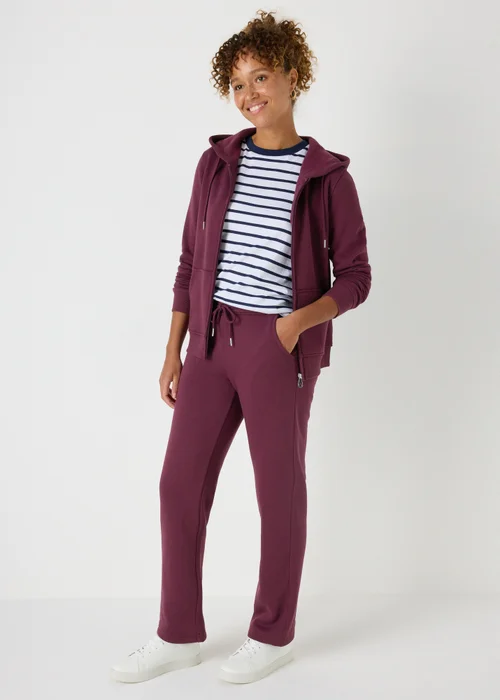 Burgundy Straight Jogging Bottoms - S Image 1