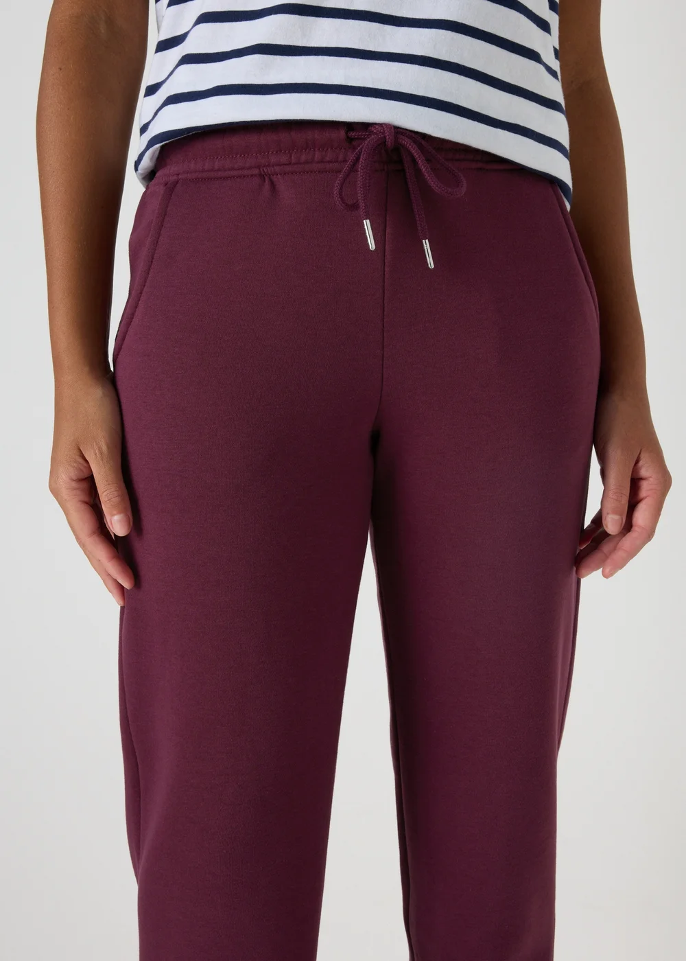 Burgundy Straight Jogging Bottoms - S Image 3