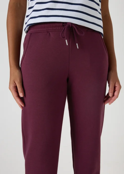 Burgundy Straight Jogging Bottoms - S Image 3