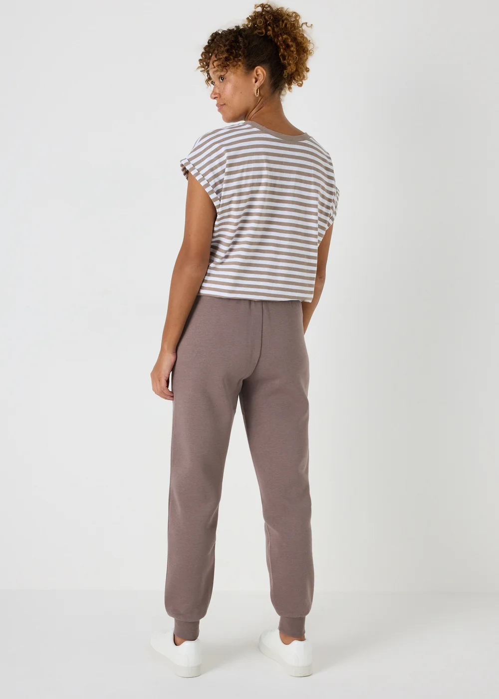 Brown Tapered Jogging Bottoms - S Image 2