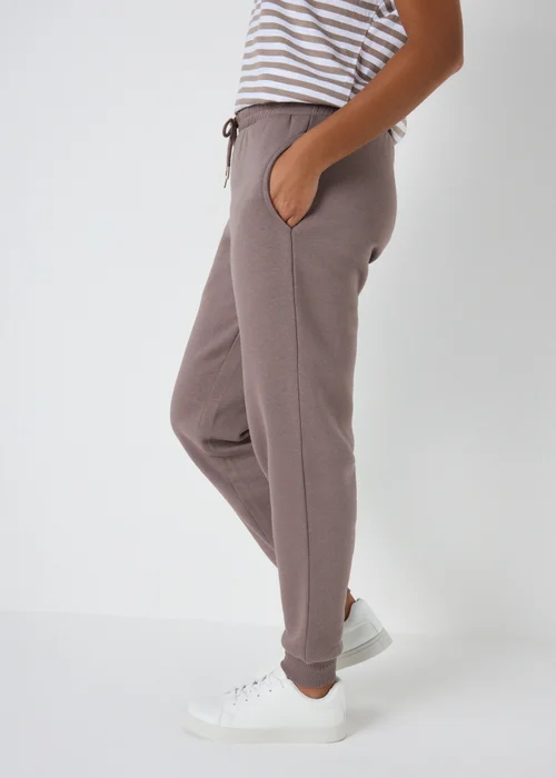 Brown Tapered Jogging Bottoms - S Image 3