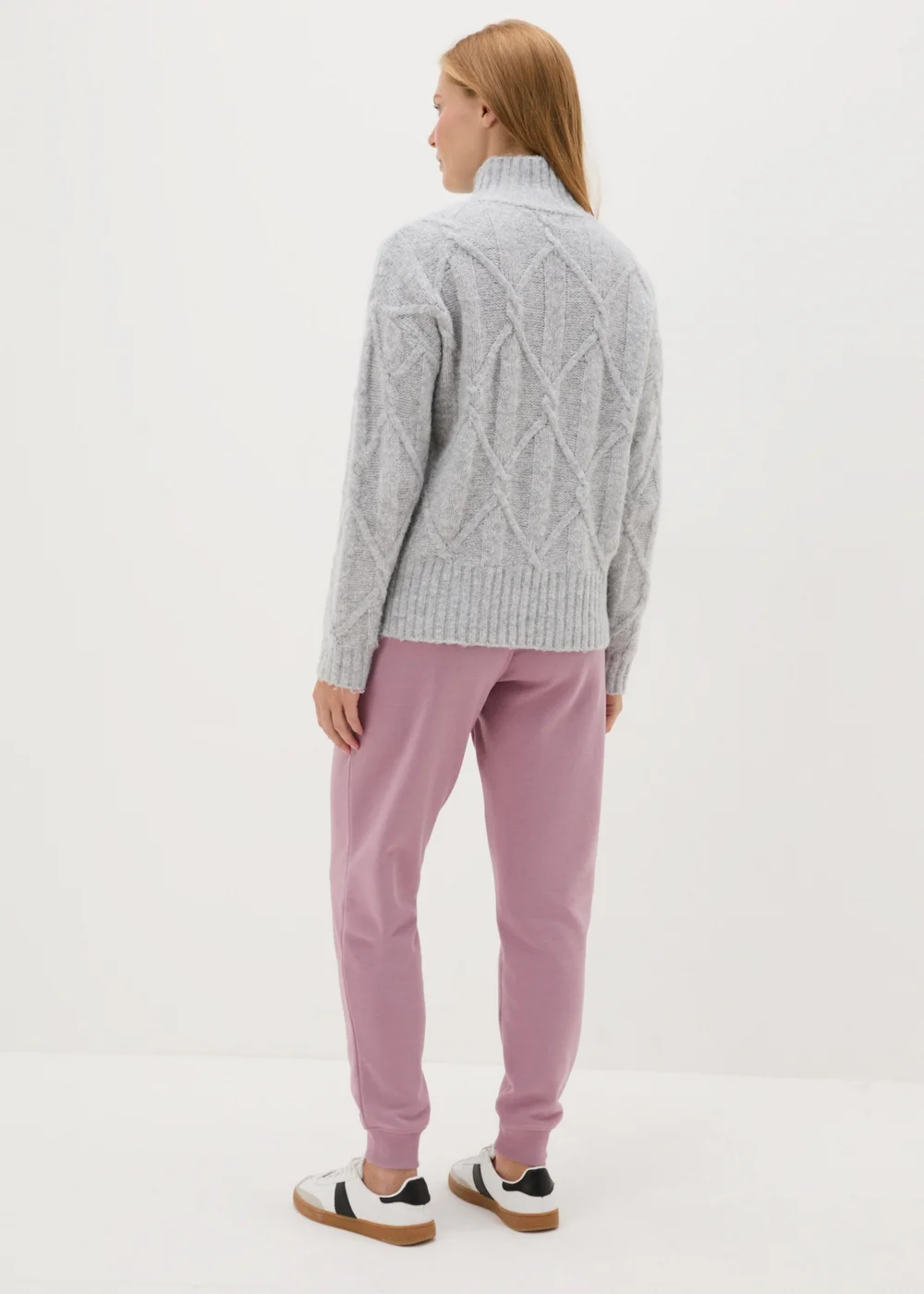 Purple Tapered Leg Jogging Bottoms - Small Image 2