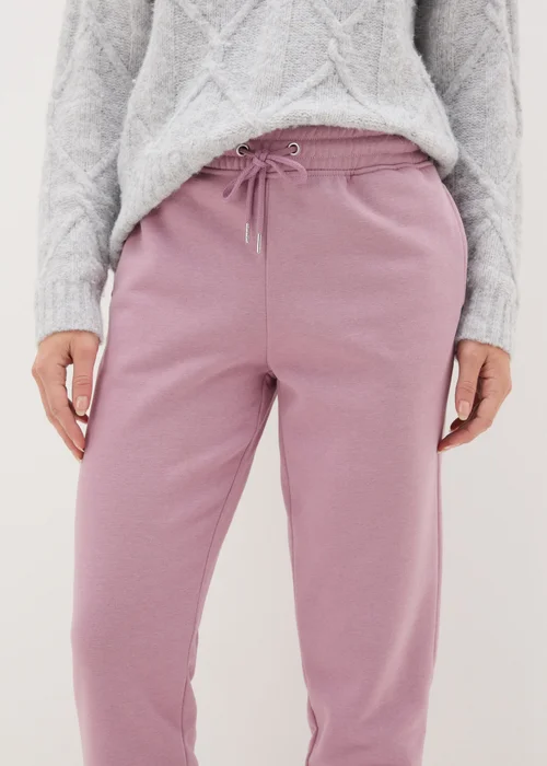 Purple Tapered Leg Jogging Bottoms - Small Image 3