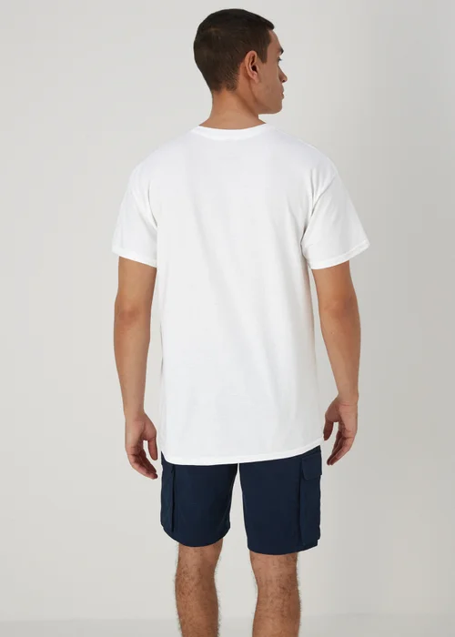 White Japanese Wave T-Shirt - S Image 2