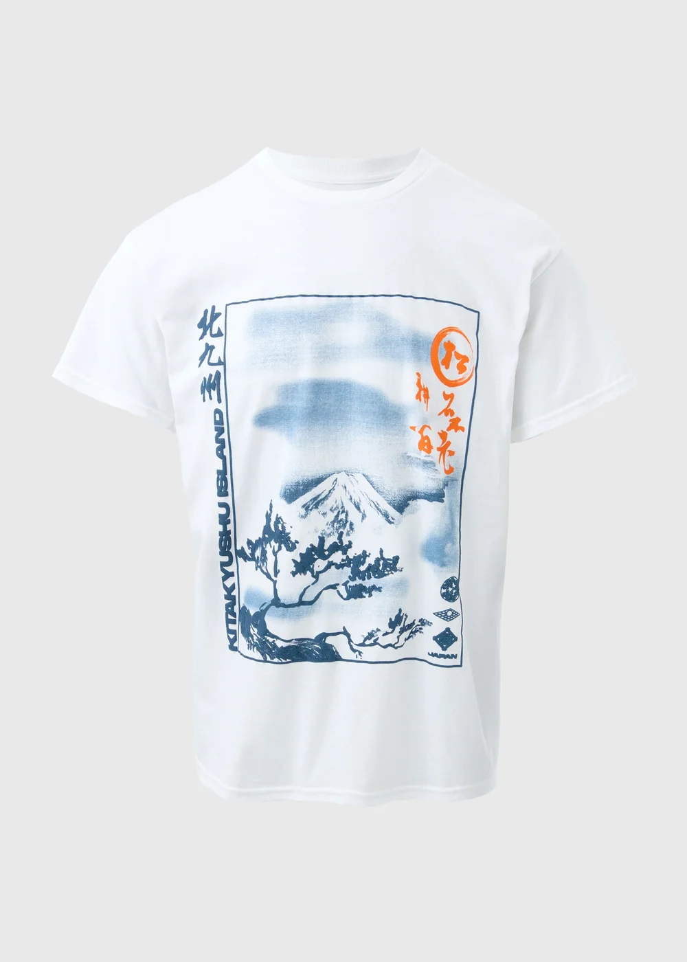 White Japanese Wave T-Shirt - S Image 5