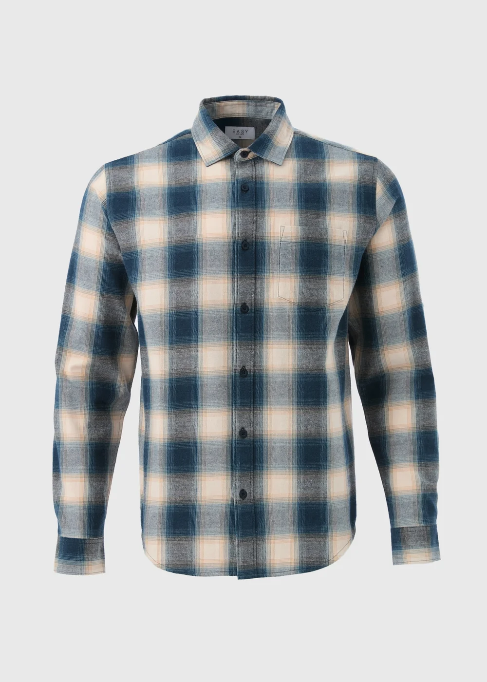 Blue Check Flannel Shirt - S Image 5
