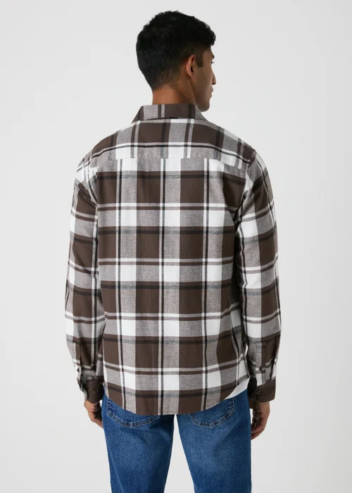 Brown Check Flannel Shirt - S Image 2