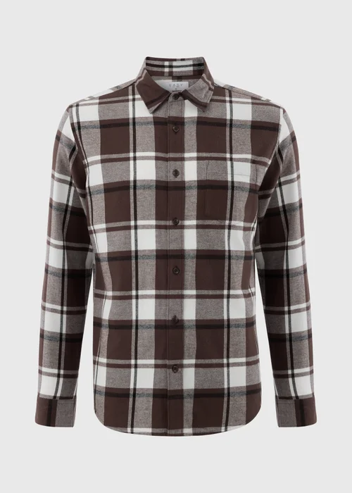 Brown Check Flannel Shirt - S Image 4