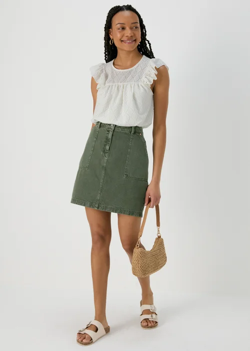 Ecru Pointelle Ruffle Top - 8 Image 4