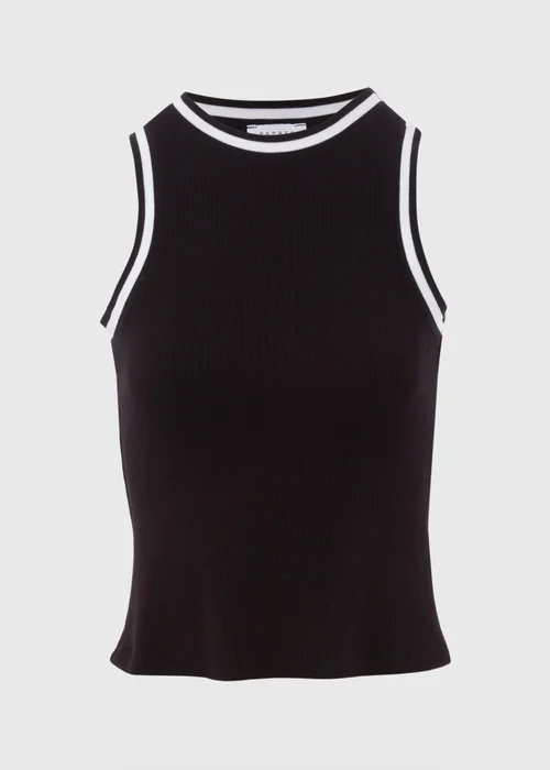 Black Contrast Tank Top - 8 Image 5