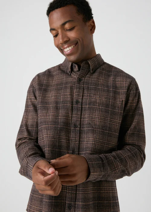Brown Grindle Check Shirt - S Image 1