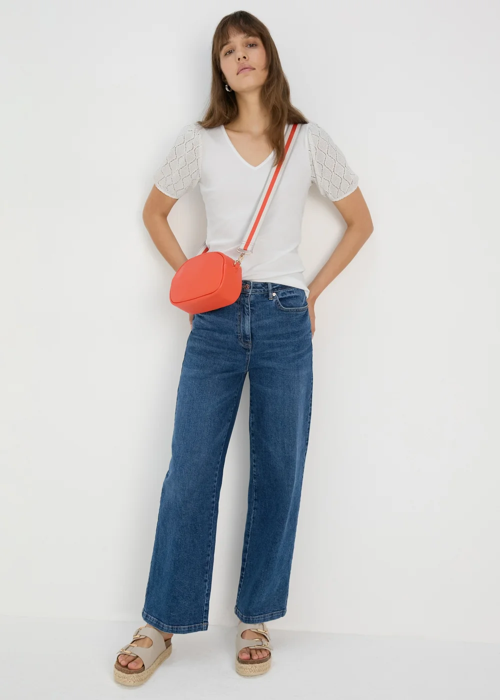 Ecru Pointelle Sleeve Top - Size 8 Image 4