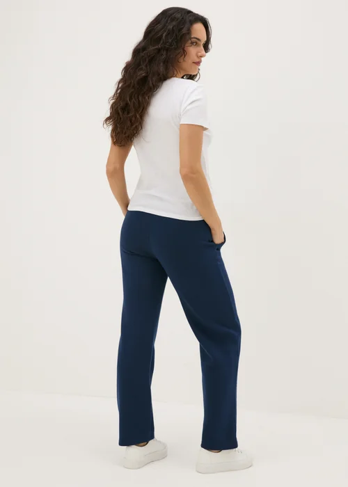 Navy Tapered Jogging Bottoms - Small Image 1
