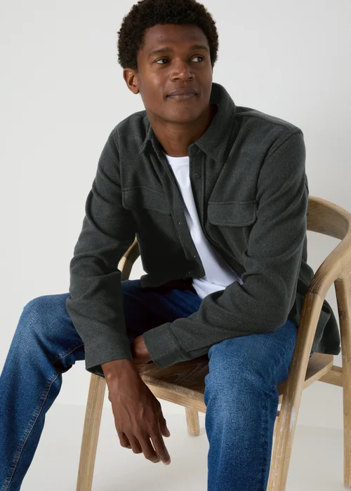Charcoal Plain Over Shirt - S Image 1