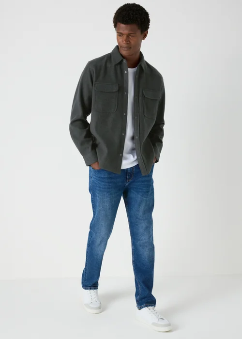Charcoal Plain Over Shirt - S Image 3