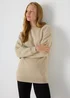 Beige Longline Sweatshirt - Small Image 3