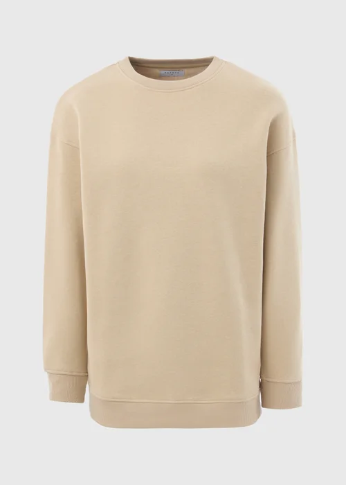 Beige Longline Sweatshirt - Small Image 4