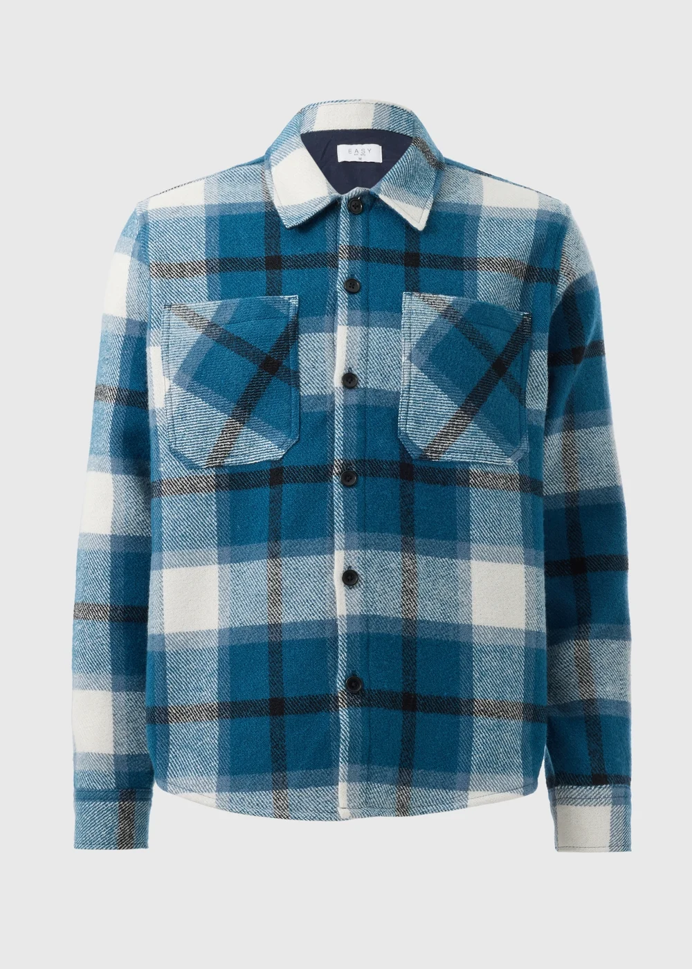 Blue Check Shacket - S Image 4