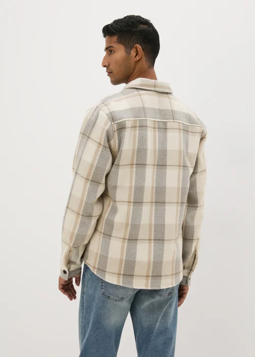 Ecru Check Lined Shacket - S Image 2