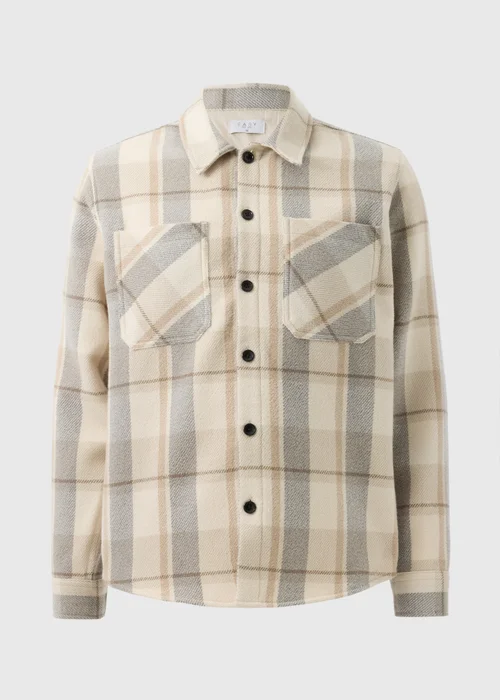 Ecru Check Lined Shacket - S Image 4