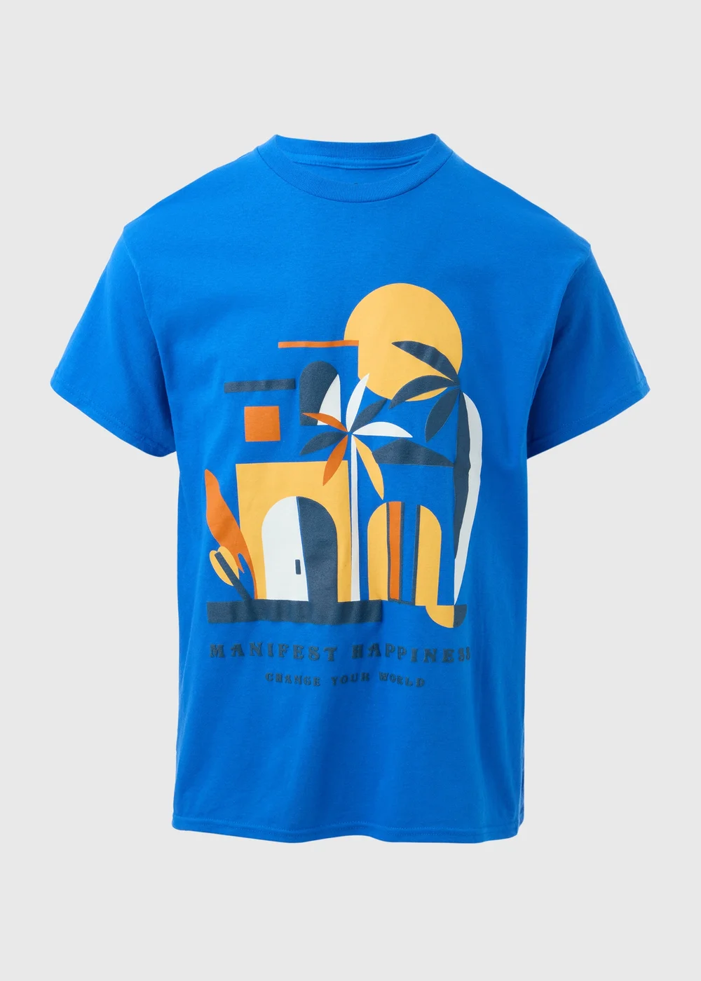 Bright Sapphire Manifest Happiness T-Shirt - S Image 5
