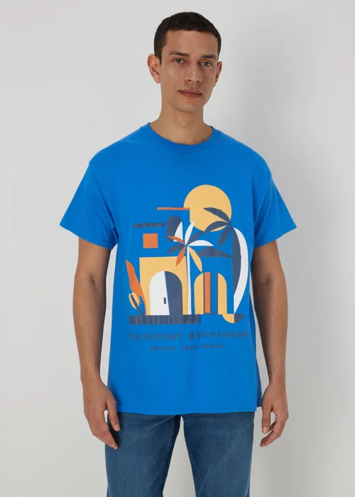Bright Sapphire Manifest Happiness T-Shirt - S Image 3
