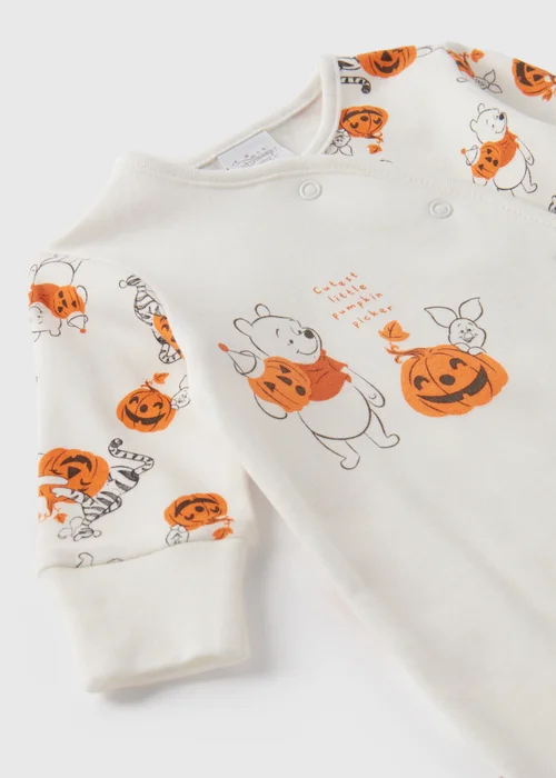 Winnie The Pooh Kids Cream Pumpkin Sleepsuit (Newborn-18mths) - Age 0 - 3 Months Image 2