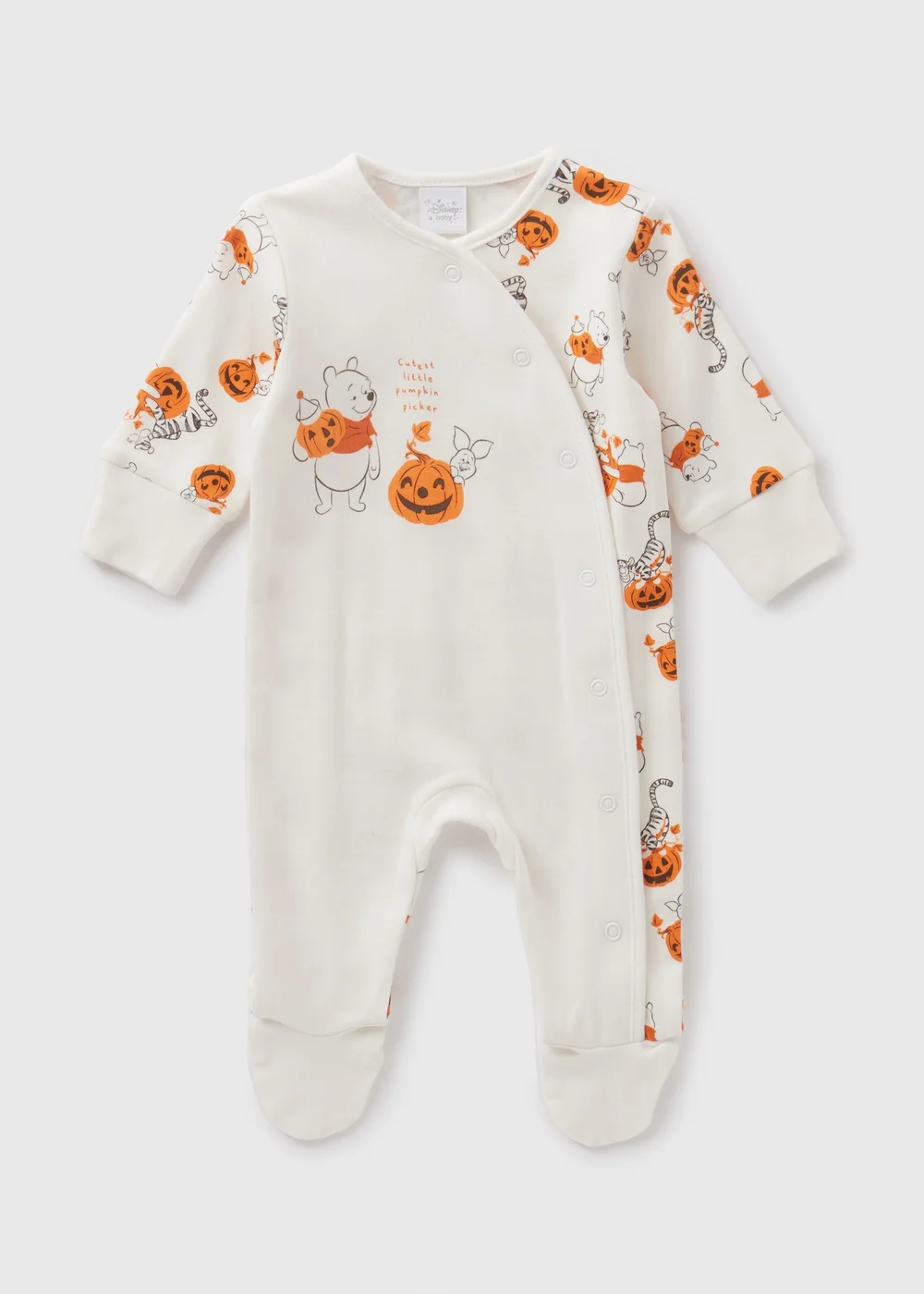 Winnie The Pooh Kids Cream Pumpkin Sleepsuit (Newborn-18mths) - Age 0 - 3 Months Image 1