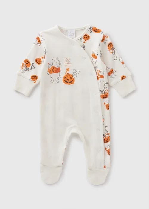 Winnie The Pooh Kids Cream Pumpkin Sleepsuit (Newborn-18mths) - Age 0 - 3 Months Image 1